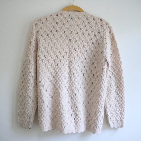 Vintage British Vogue Inc. Wintuk Cream Bubble Knit Cardigan - Picture 6 of 6
